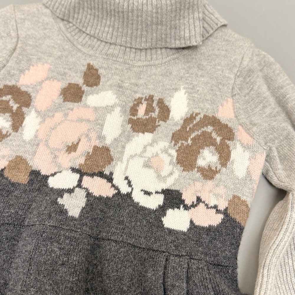 Janie and Jack dress size 18 to 24 months floral knit dress - Picture 4 of 9